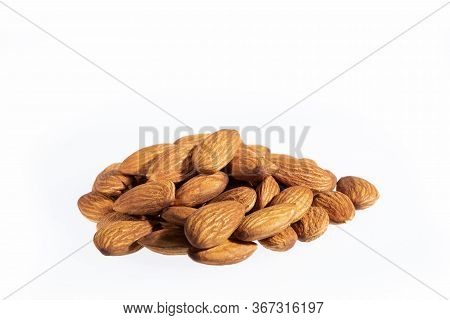 Prunus Dulcis - Peeled Almonds. Text Space