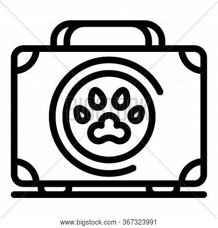 Dog First Aid Kit Icon. Outline Dog First Aid Kit Vector Icon For Web Design Isolated On White Backg