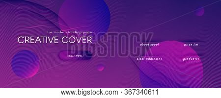Fluid Background. Abstract Flow Shape Landing Page. Vector Gradient Brochure. Color Minimal Illustra