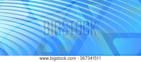 Light Gradient Background. Abstract Fluid Lines Poster. Vector Technology Wallpaper. Blue Dynamic Il
