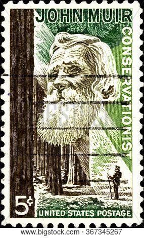 02.09.2020 Divnoe Stavropol Territory Russia Postage Stamp United States 1964 John Muir And Redwood 