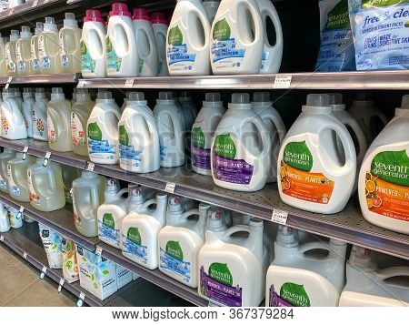 Orlando, Fl/usa - 5/10/20: A Display Of Seventh Generation Laundry Detergent At A Whole Foods Market
