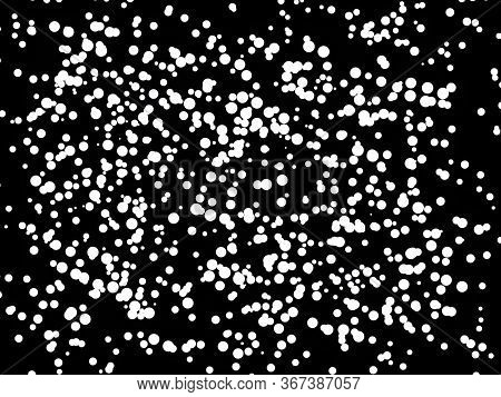 Black Background Texture In White Large And Small Polka Dots