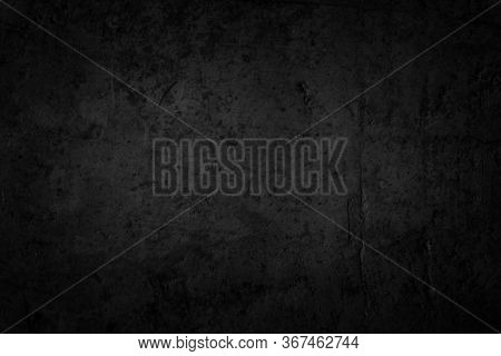 Art Black Concrete Stone Texture For Background In Black. Abstra