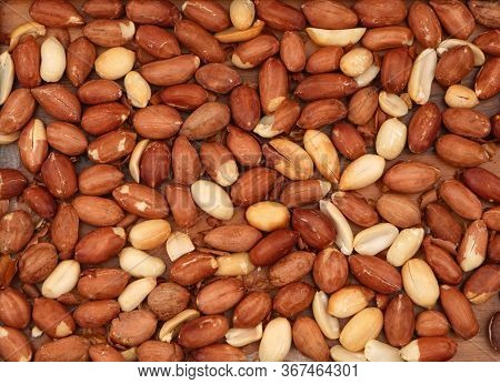 Organic Unsalted Peanuts. For Texture Or Background.