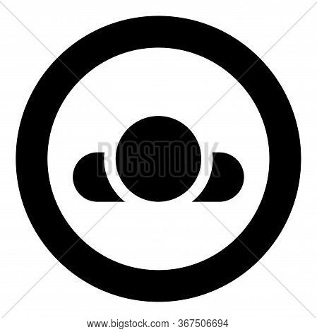 Man Lying On Back View Head Shoulders Icon In Circle Round Black Color Vector Illustration Flat Styl