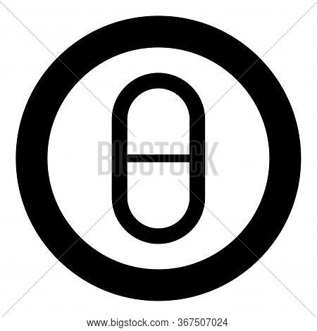 Theta Greek Small Symbol Lowercase Letter Font Icon In Circle Round Black Color Vector Illustration 