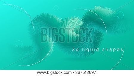 Blue Gradient Fluid. Flow Dynamic Motion. Vibrant Template. Liquid Trendy Gradient Fluid. Futuristic
