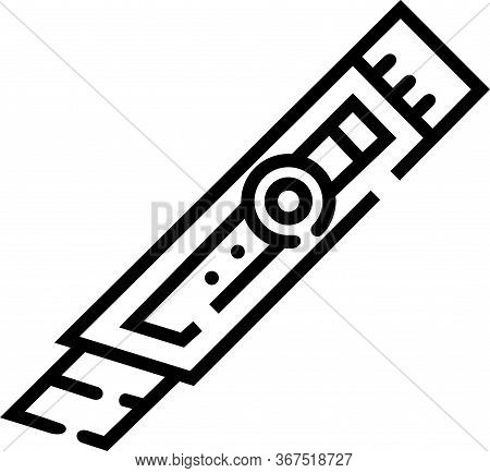 The Cutter Line Art Simple Vector Image