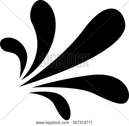The Splash Water Simple Vector Image Black