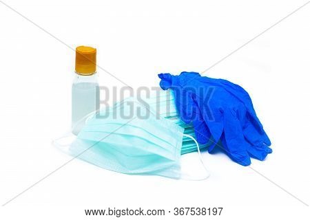 Individual Protection Means. Medical Masks, Antiseptic And Gloves. Respiratory Protection. Hand Proc