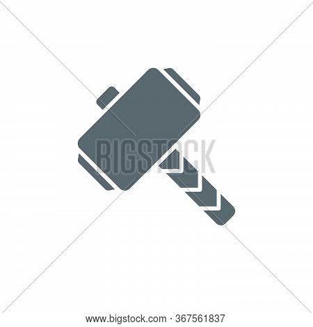 Gaming Hammer Vector Icon Symbol Game Isolated On White Background