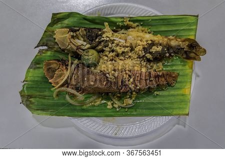 Grilled Fresh Oriental Slipper Lobster Thenus Orientalis Flathead Lobster Or Crayfish With Roasted G