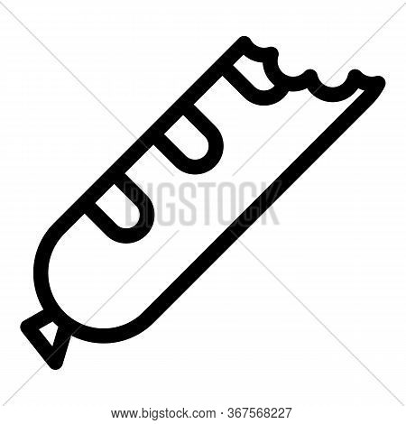 Bit Sausage Icon. Outline Bit Sausage Vector Icon For Web Design Isolated On White Background