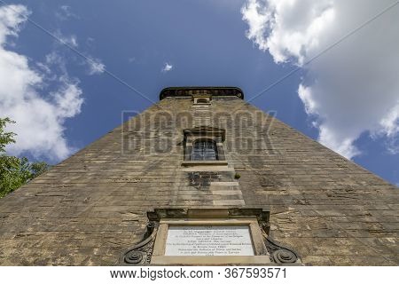 Rotherham, South Yorkshire, England - May 23 2020: The Grade Ii Listed Folly Of Hoober Stand Near We