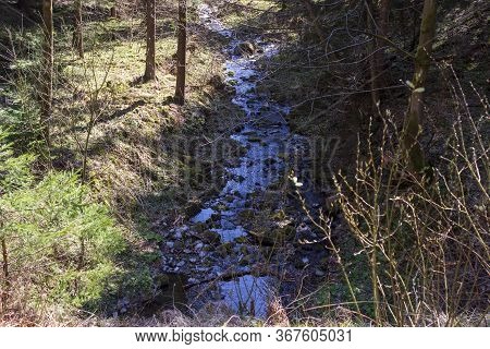 Inflow Of Drinking Water From The Beskydy Mountains To The Water Reservoir Sance Recice In Czech Rep