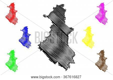 Angarsk City (russian Federation, Russia, Irkutsk Oblast) Map Vector Illustration, Scribble Sketch C
