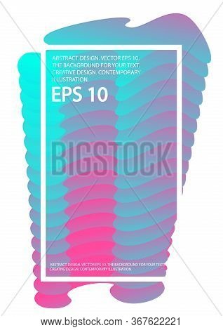Bright, Abstract Background. Blue, Pink And Yellow Tints With A White Border. 
Background For Poster
