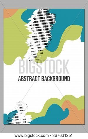 Abstract Art Poster Design With Liquid Shapes. Hand Drawn Textures. Design For Poster, Card, Invitat