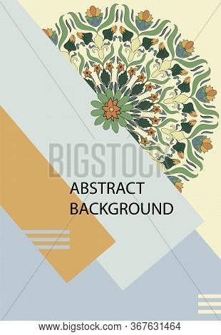 Vector Decorative Retro Poster Layout Design. Flyer Ornament Illustration Concept. Vintage Art Arabi
