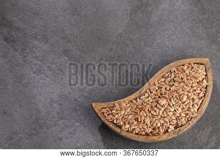 Linseed Organic Seeds - Linum Usitatissimum. Text Space