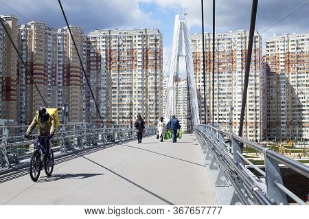 Construction Of Moscow River Embankment And St. Nicholas Church In New Area Of Pavshinsky Floodplain