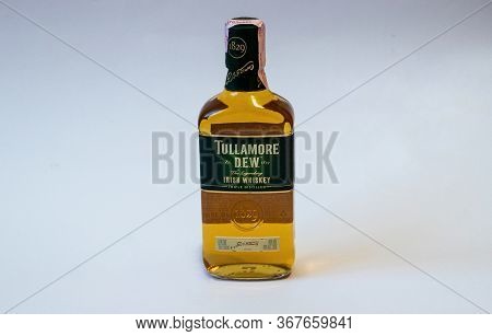 Grodno, Belarus - 05.22.2020: A Bottle Of Tullamore Dew Irish Whiskey