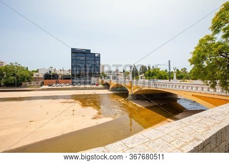 Cordoba Argentina January 13, This Bridge Over The Suquia River Called Antartic Connects The Histori