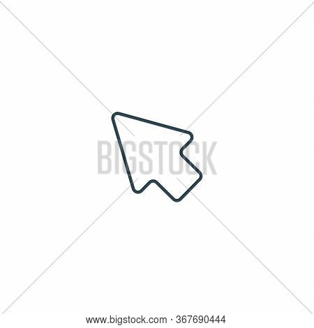 Mouse Cursor Arrow, Click Line Icon. Stock Vector Illustration Isolated On White Background.