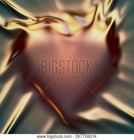 A Heart Under A Metal Sheet, 3d Illustration