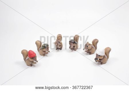The  Pastic Wild  Animal Toys Isolated On White