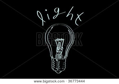 Immagine di un'idea illustrazione con lampadina