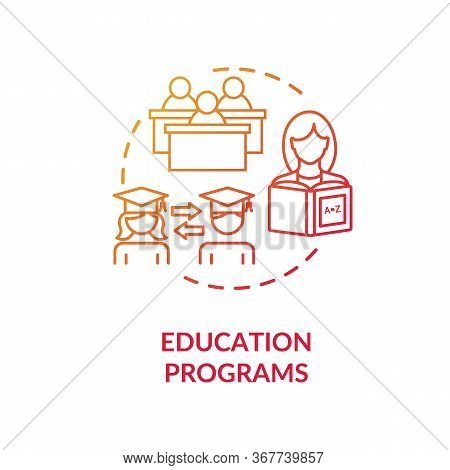Higher Education Programs Concept Icon. Learning Process. Academic Degree. University Students Excha