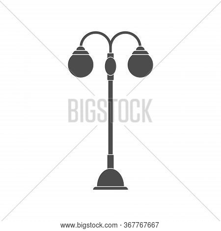 Lighting Lamp With Two Plafonds. Vector Illustration For Theme Design. Isolated On A White Backgroun