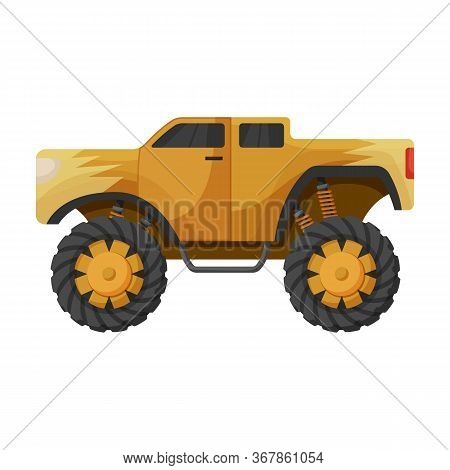 Monster Truck Vector Icon.cartoon Vector Icon Isolated On White Background Monster Truck.