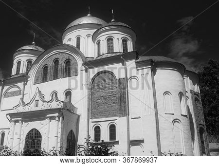 Transfiguration Cathedral In Chernihiv. One Of The Oldest Monumental Buildings In Ukraine. The Main 