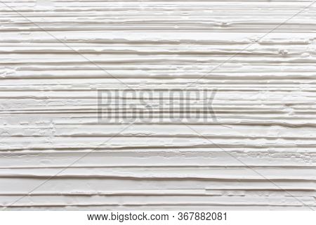 Simple Creative White Creative Pattern With Horizontal Lines On A Surface Of Starch.