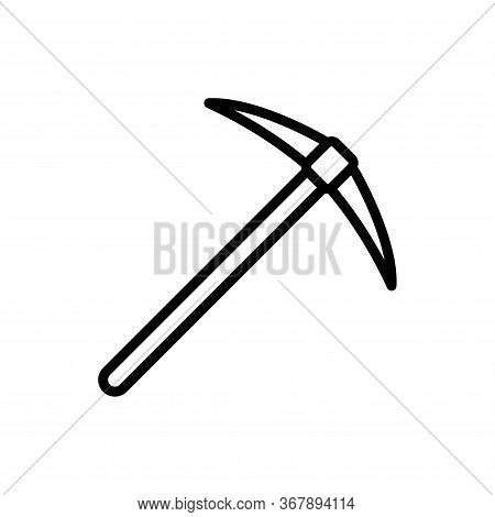 Pick Ax Icon Flat Vector Template Design Trendy