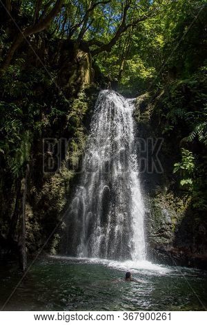 Walk And Discover The Prego Salto Waterfall On The Island Of Sao Miguel, Azores
