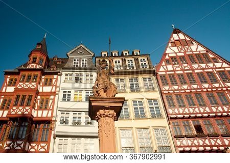 Romerberg Square At The Old Town Center, And The Romer, Frankfurt Am Main, Hesse, Germany
