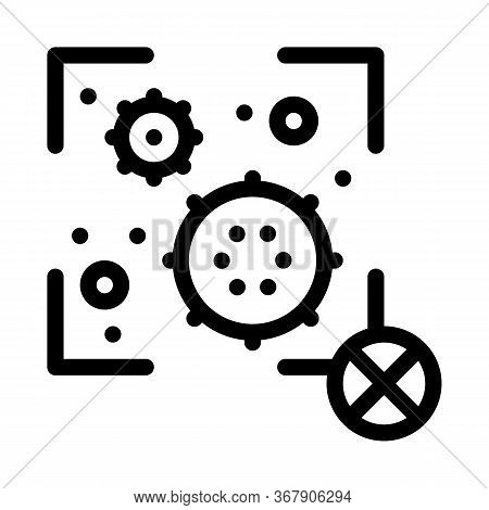 Virus Detection Icon Vector. Virus Detection Sign. Isolated Contour Symbol Illustration