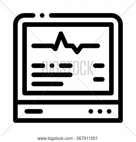 Patient Chart Card Icon Vector. Patient Chart Card Sign. Isolated Contour Symbol Illustration