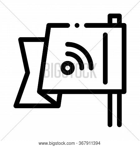 Search Engine Optimization Destination Flag Icon Vector. Search Engine Optimization Destination Flag