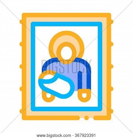 Icon Of Holy Mother Of God Icon Vector. Icon Of Holy Mother Of God Sign. Color Symbol Illustration