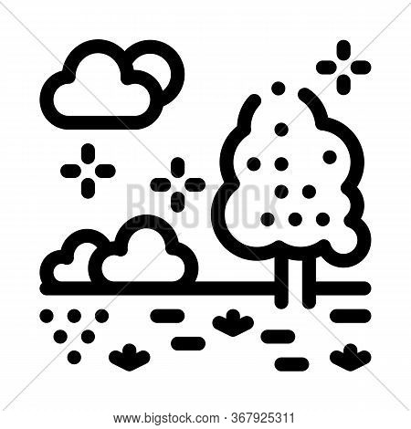 Territory Of Well-groomed Forest Icon Vector. Territory Of Well-groomed Forest Sign. Isolated Contou