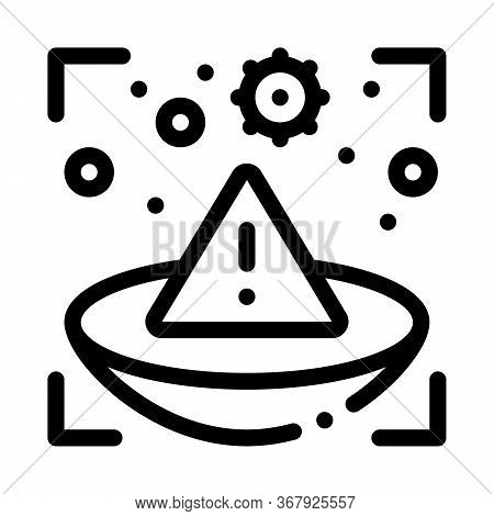 Medically Unsafe Lens Icon Vector. Medically Unsafe Lens Sign. Isolated Contour Symbol Illustration