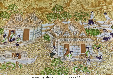 布の上に住む人々