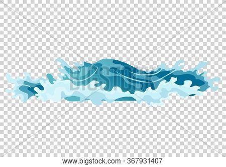 Vector Frame Water Splash For Game Animation. Water Explosion Special Effect Fx Animation Frame On T