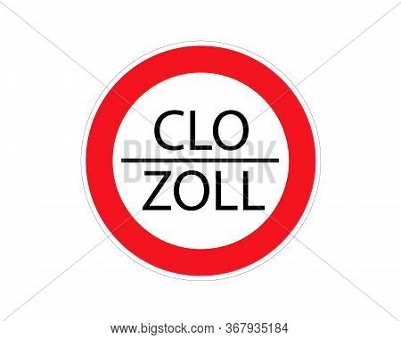 European Union Customs Clo Schengen Area. Vector Illustration.