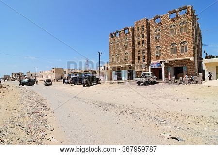 Hadibo, Yemen - March 10, 2010:  Socotra Tourist Hotel Shown In Hadibo, Capital  Of Socotra. The Onl